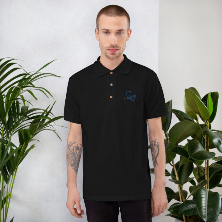 Black apple 2024 polo shirt