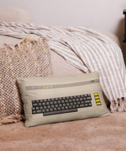 Commodore 64 Retro Computer Pillow – Vintage Geek Throw Cushion